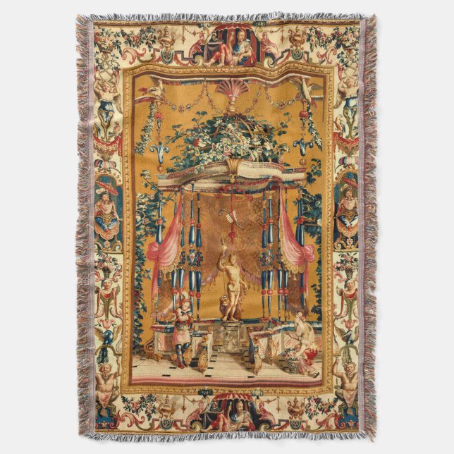 Angebot für Bacchus Antike französische Tapisserie Decke (Vorderseite Vertikal)