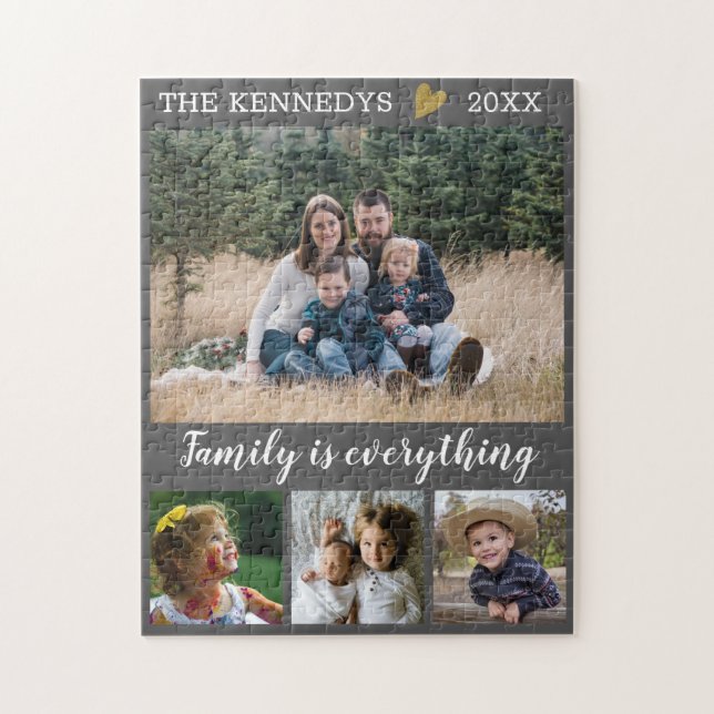 Angebot für benutzerdefinierte Familienname 4 Foto (Vertikal)