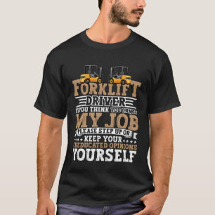 Angebot für den Gabelstaplerfahrer eines zertifizi T-Shirt