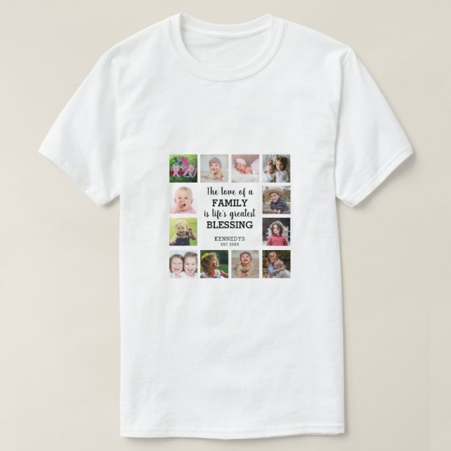 Angebot für Familiensegnung 12 FotoCollage T-Shirt (Design vorne)