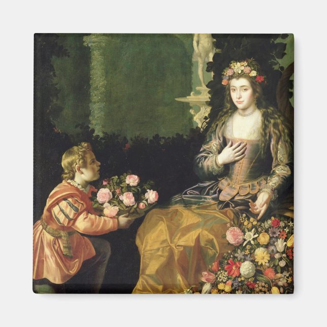 Angebot für Flora, 1627 (Öl auf Leinwand) Magnet (Vorne)