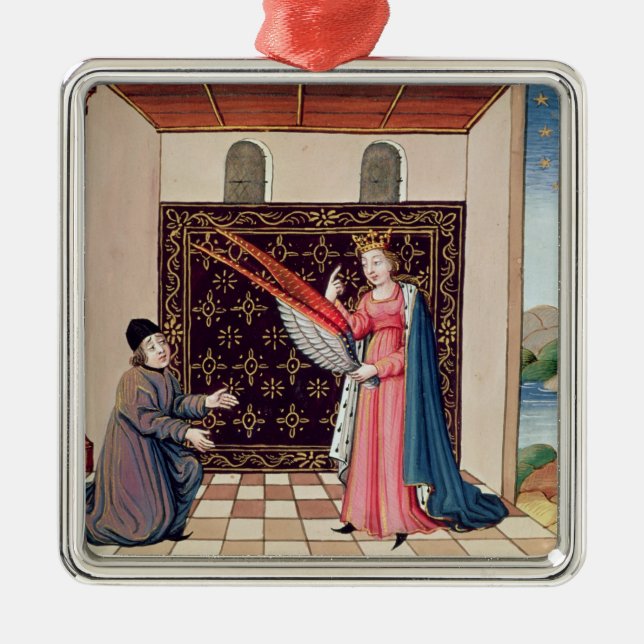 Angebote Dame Philosophy zu Boethius Flügeln Silbernes Ornament (Vorne)