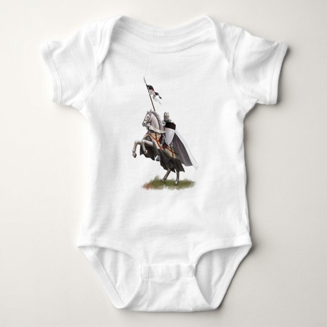 Angebrachter Ritter Templar Baby Strampler (Vorderseite)