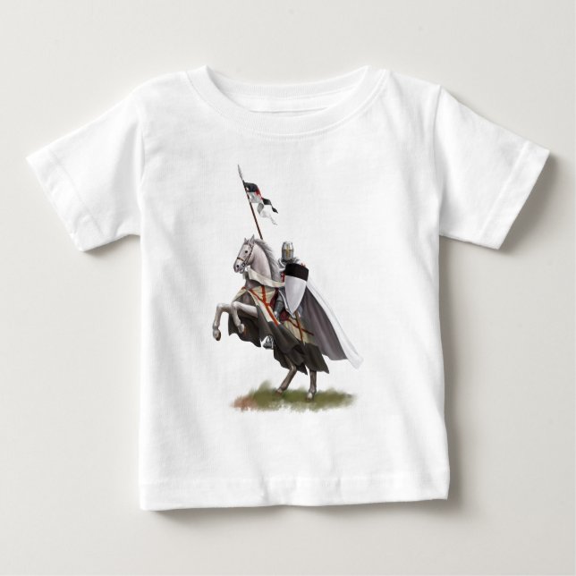 Angebrachter Ritter Templar Baby T-shirt (Vorderseite)