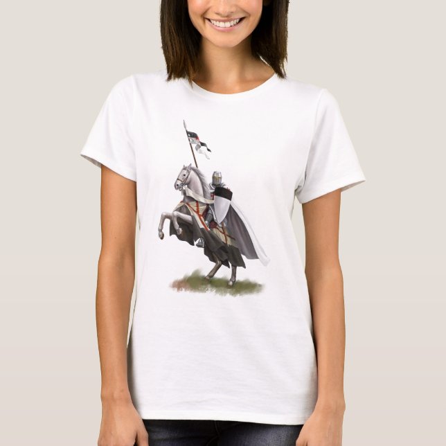Angebrachter Ritter Templar T-Shirt (Vorderseite)