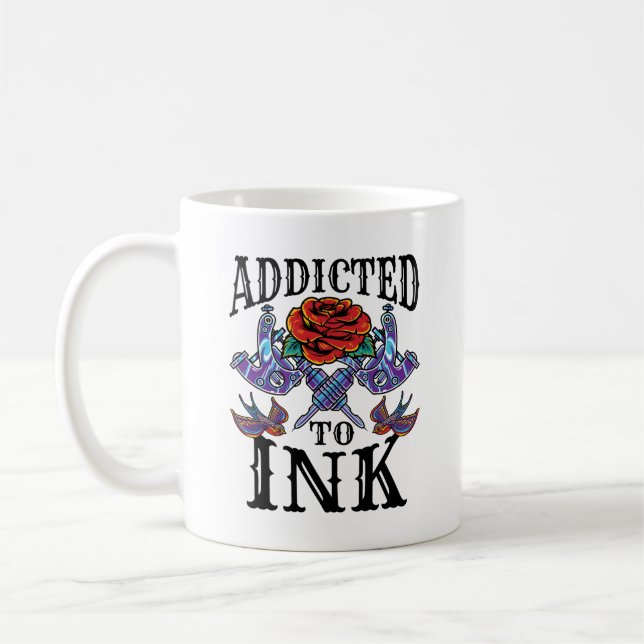Angegeben an Tinte Tattooed Inkted Tattoo Lover Kaffeetasse (Links)