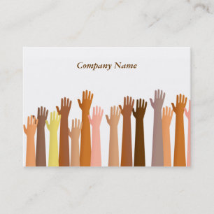 Angehoben Firmennamen Hands, Company Visitenkarte