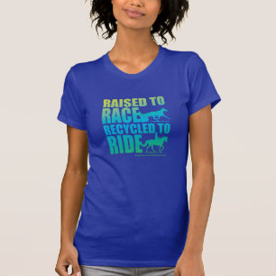 Angehoben zum Rennen gerecycelt, um zu reiten T-Shirt