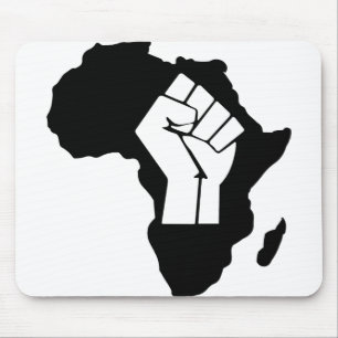 Angehobene Faust Afrika Mousepad