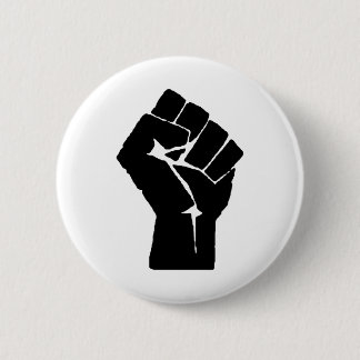 Angehobene Faust Button