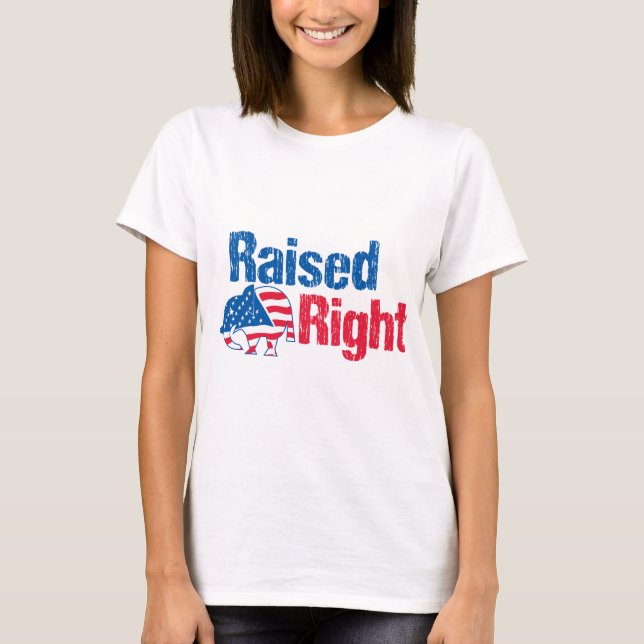 Angehobener nach rechts - Republikaner T-Shirt (Vorderseite)