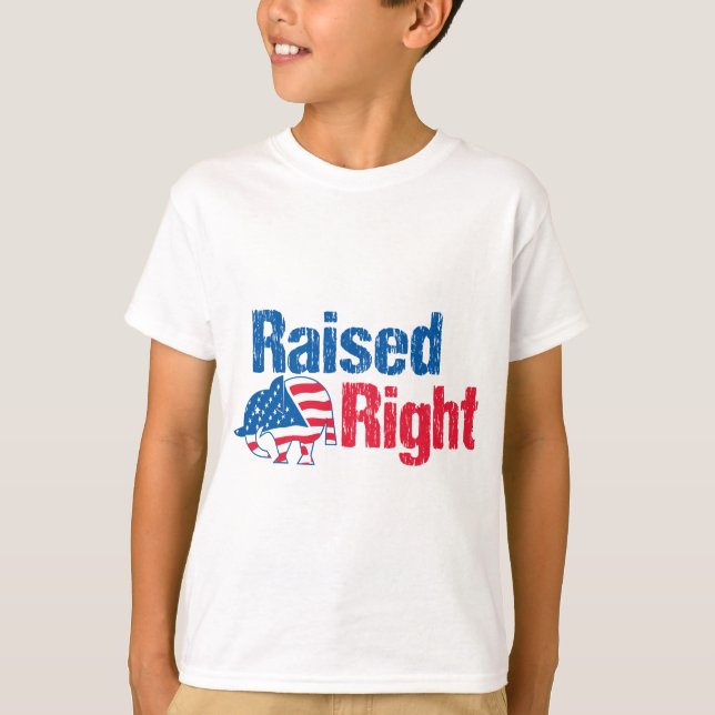 Angehobener nach rechts - Republikaner T-Shirt (Vorderseite)