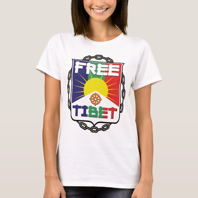 Angekettetes freies Tibet T-Shirt (Vorderseite)