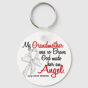Angel 2 Grandmother Lung Cancer Schlüsselanhänger
