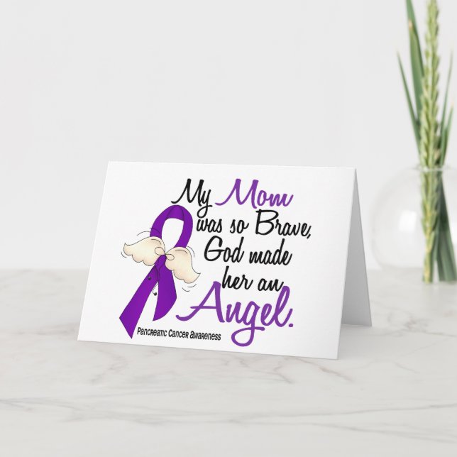 Angel 2 Mama Bauchspeicheldrüsenkrebs Karte (Vorderseite)