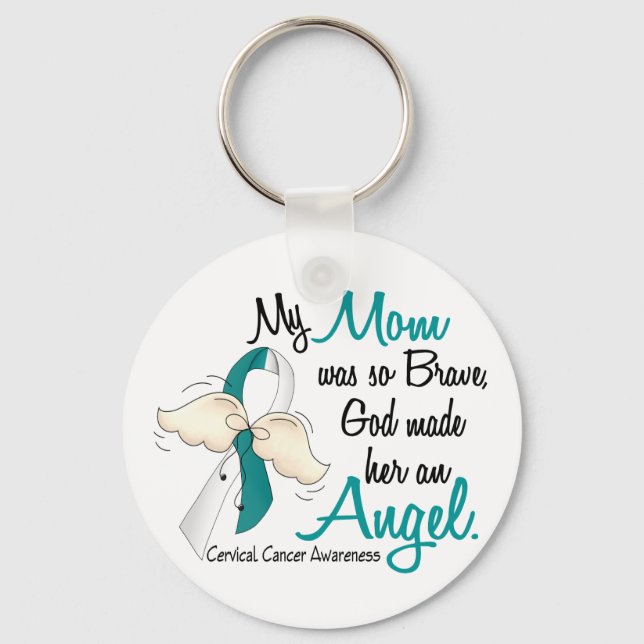 Angel 2 Mama des Zervikalkarzinoms Schlüsselanhänger (Vorderseite)