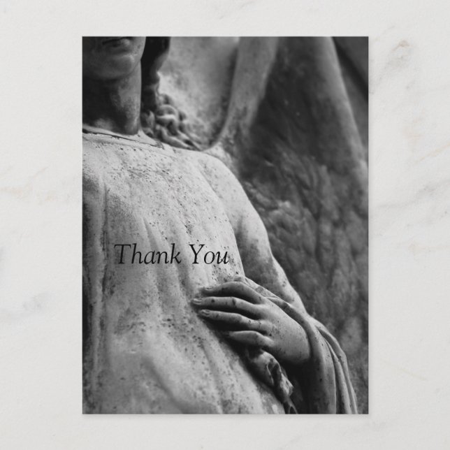 Angel 3 Christlich Memorial Beileid Vielen Dank Postkarte (Vorderseite)