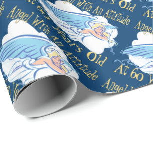 Angel 60. Geburtstag Geschenkpapier