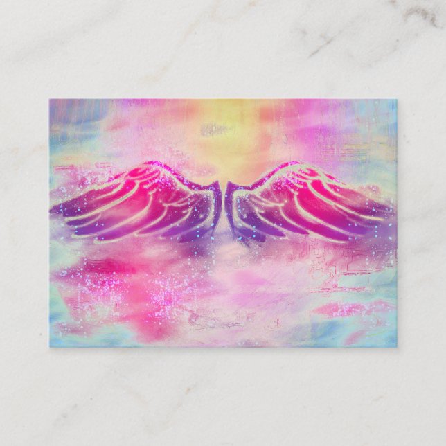 Angel ailes Spirituel Lightworker Carte de visite (Devant)