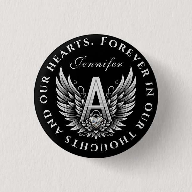 Angel Alphabet einen ersten Buchstaben mit Namen Button (Vorderseite)