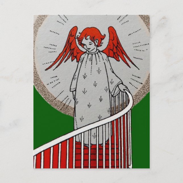 Angel an der Spitze der Treppen Postkarte (Vorderseite)