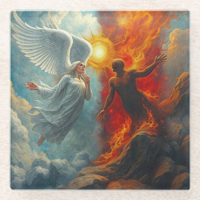 ANGEL AND DEVIL GLASUNTERSETZER (Vorderseite)