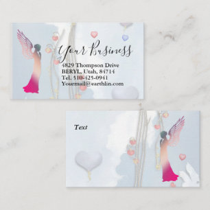 Angel and Hearts Business Card Visitenkarte