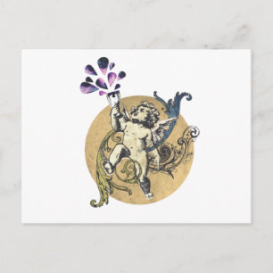 angel and wine postkarte