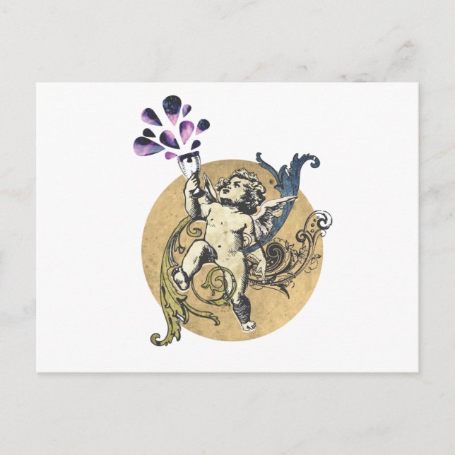 angel and wine postkarte (Vorderseite)