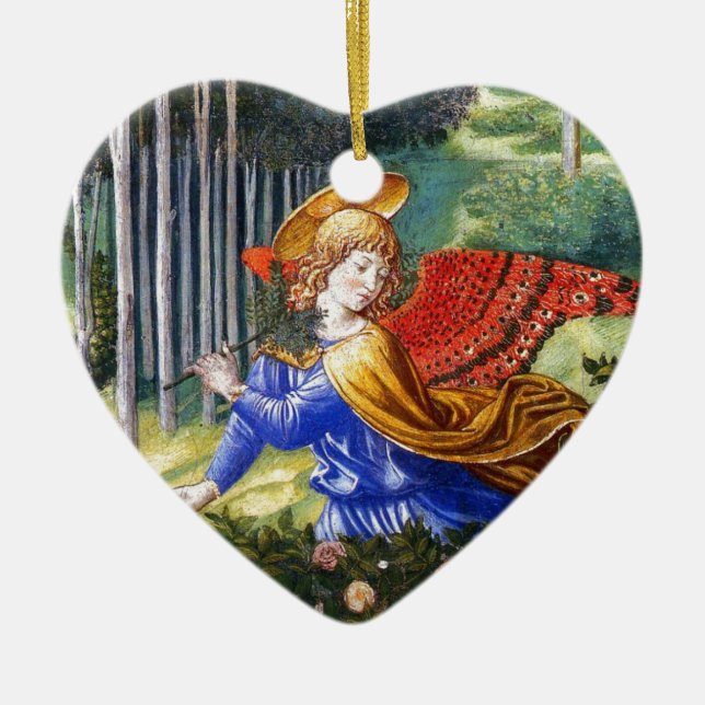 Angel Ansammlung Blume in einer Himmlischen Landsc Keramikornament (Vorne)