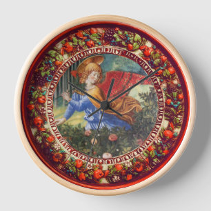 Angel Ansammlung Blume Rote Blüte Weihnachten Uhr