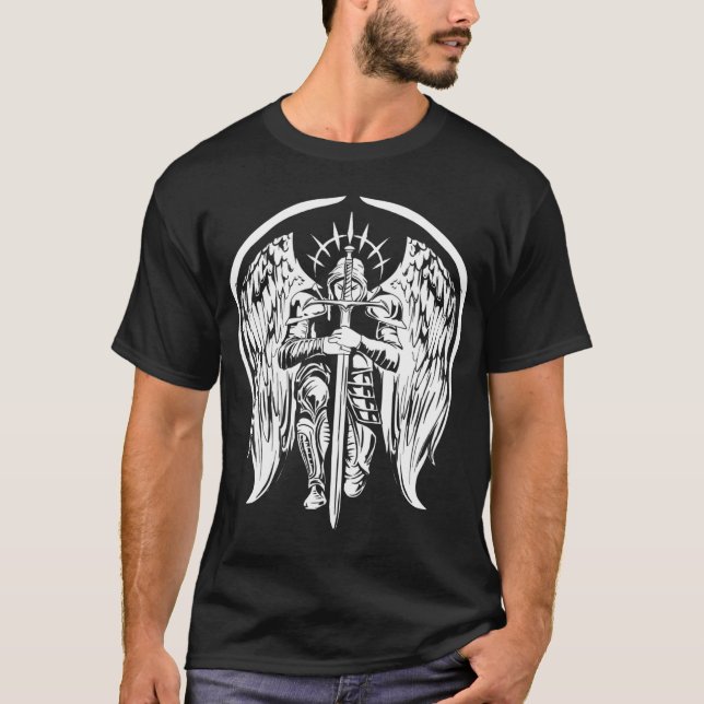 Angel Archangel Michael Warrior Gift T-Shirt (Vorderseite)