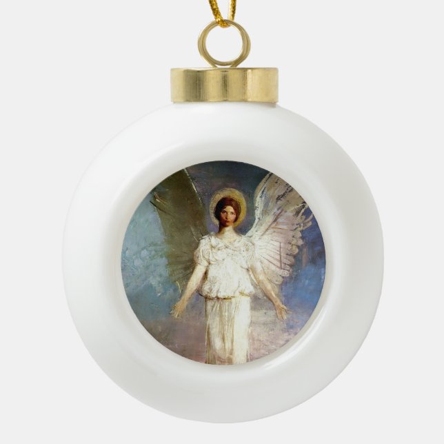 "Angel at Noon" von Abbott Thayer Keramik Kugel-Ornament (Vorderseite)