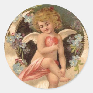 Angel auf dem Valentinmond - Aufkleber