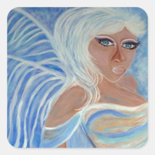 Angel-Aufkleber Quadratischer Aufkleber