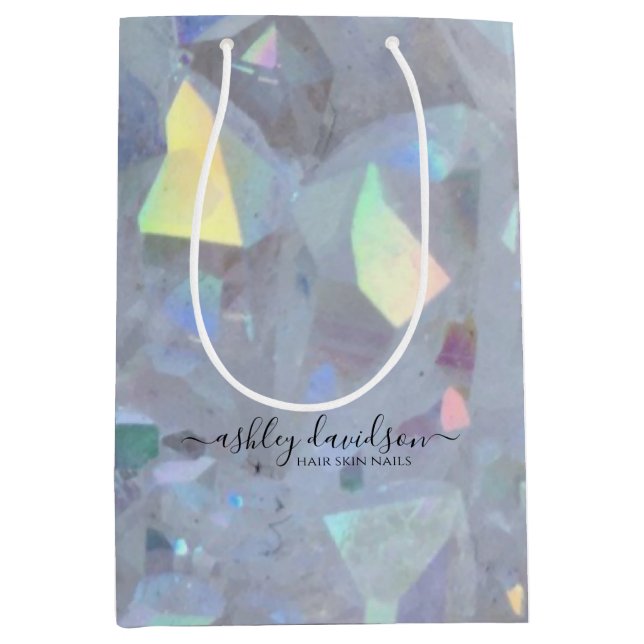 Angel Aura Quartz Crystal Medium Geschenktasche Mittlere Geschenktüte (Vorderseite)