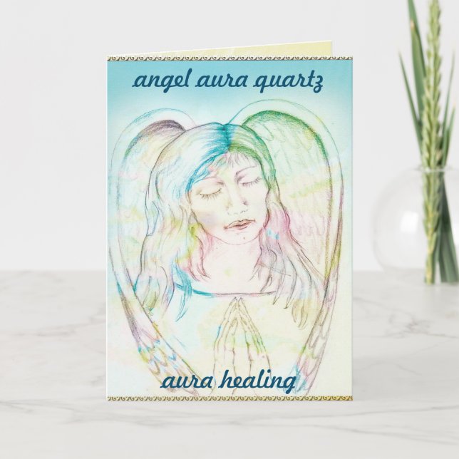 Angel aura quartz Grüßkarte Karte (Vorderseite)