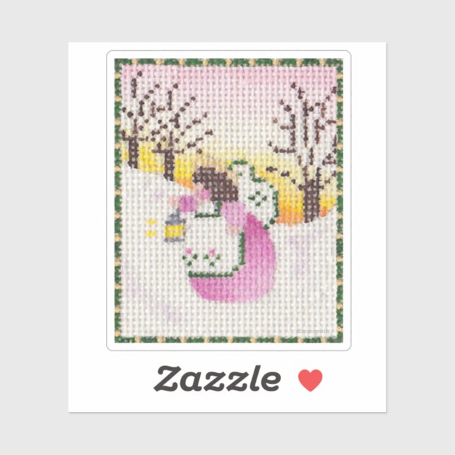 Angel avec Sticker lanterne (Feuille)