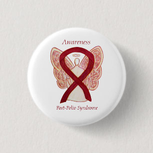Angel Awareness Ribbon-Buttone nach dem Polio-Synd Button