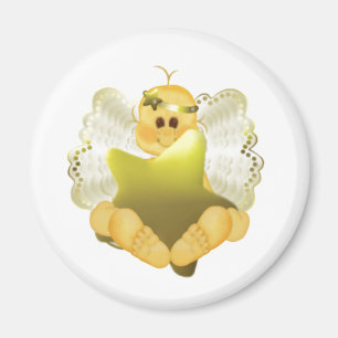 Angel Baby mit Gold Star Magnet