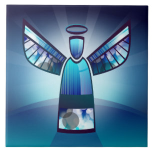 Angel: Blauer Engel Fliese