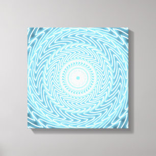 Angel-blaues aquamarines Swirbelmuster Leinwanddruck