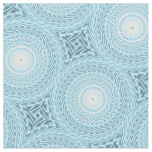 Angel-blaues aquamarines Swirbelmuster Stoff