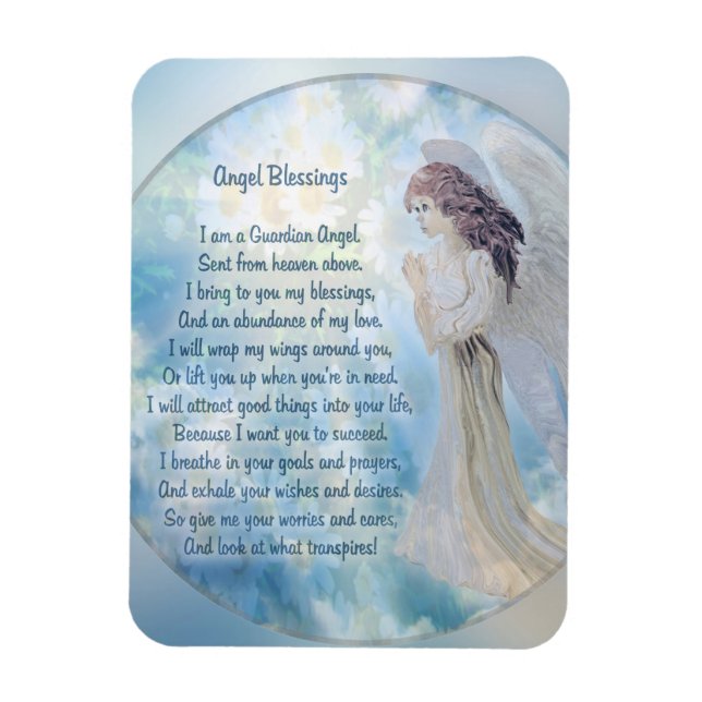 Angel Blessings Gedicht Magnet (Vertikal)