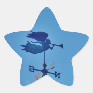 Angel BLOWING HORN WEATHER VANE Stern-Aufkleber