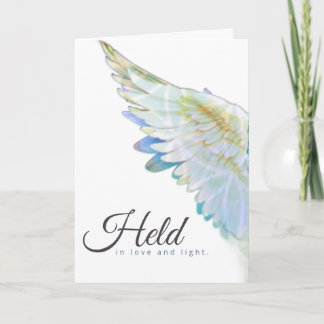 Angel Blue Wing – Held In Love & Light Karte