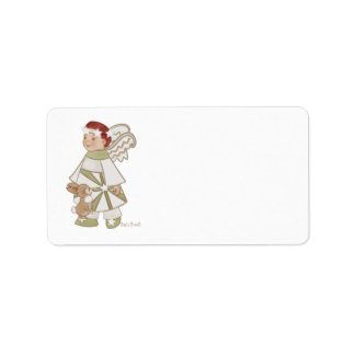 Angel Boy and Bunny Address Labels Adressaufkleber