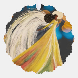 Angel Bright Paper Ornament Karte