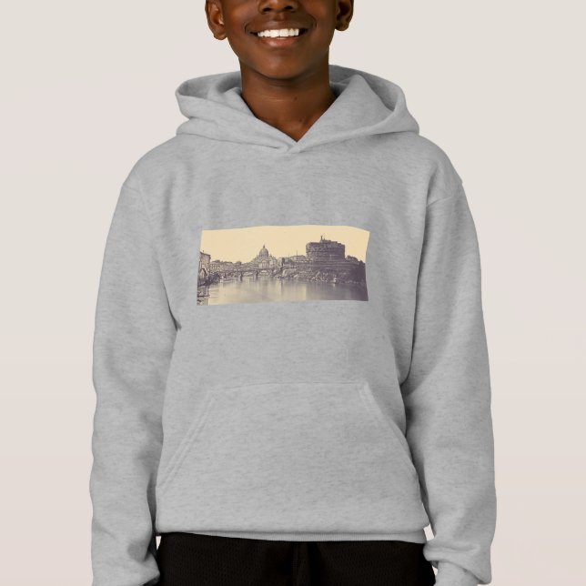 Angel-Burg und Vatikankuppel Hoodie (Vorderseite)