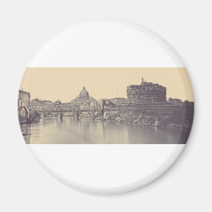 Angel-Burg und Vatikankuppel Magnet